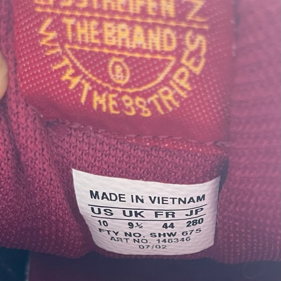 adidas Originals SL 72 OG sneakers in burgundy and yellow mens size 10 - Picture 8 of 8